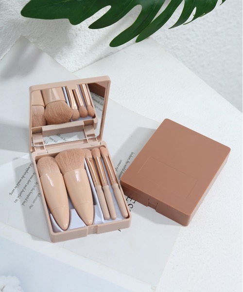 セール】携帯便利 ケース付き アイシャドウブラシ5本セット（メイク