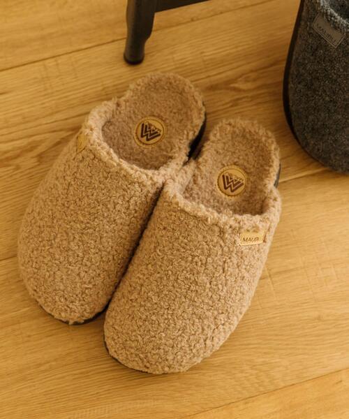THE GOODLAND MARKET(ザグッドランドマーケット)の「malibu sandals COLONY SHERPA MULE(サンダル・レディース・ベージュ/グレー・6/9/8/7/10/5)」の1枚目の写真