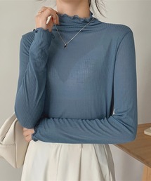 ボトルネックセミシアーカットソー