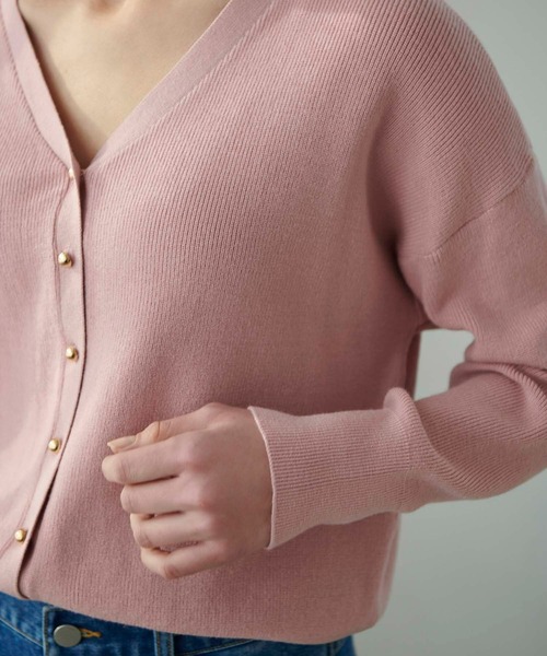 Edit Sheen（エディットシーン）の「2wayゴールドボタンニット（ニット/セーター・レディース・レッド/ピンク/ホワイト/ネイビー/ブルー・M）」の22枚目の写真