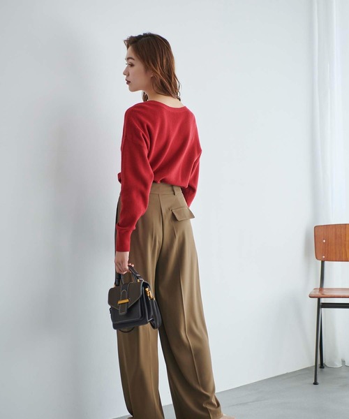 Edit Sheen（エディットシーン）の「2wayゴールドボタンニット（ニット/セーター・レディース・レッド/ピンク/ホワイト/ネイビー/ブルー・M）」の19枚目の写真