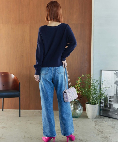 Edit Sheen（エディットシーン）の「2wayゴールドボタンニット（ニット/セーター・レディース・レッド/ピンク/ホワイト/ネイビー/ブルー・M）」の14枚目の写真