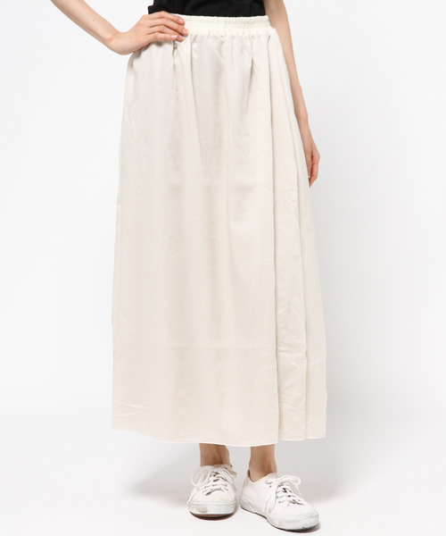 Spick & Span(スピックアンドスパン)の「スパンローン*テンジク リバーシブルマキシスカート。(スカート・レディース・ブラック/グリーン/アイボリー/キャメル・FREE)」の16枚目の写真