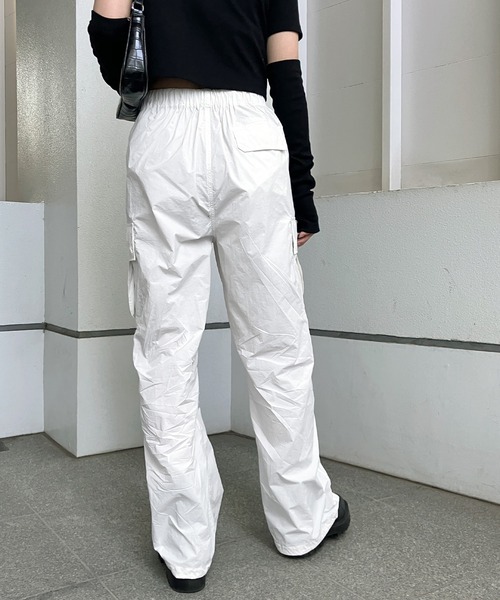 Snap club(スナップクラブ)の「【Snap club】ナイロンミリタリーカーゴパンツ(その他パンツ・レディース・ブラック/チャコールグレー/ホワイト・FREE)」の7枚目の写真