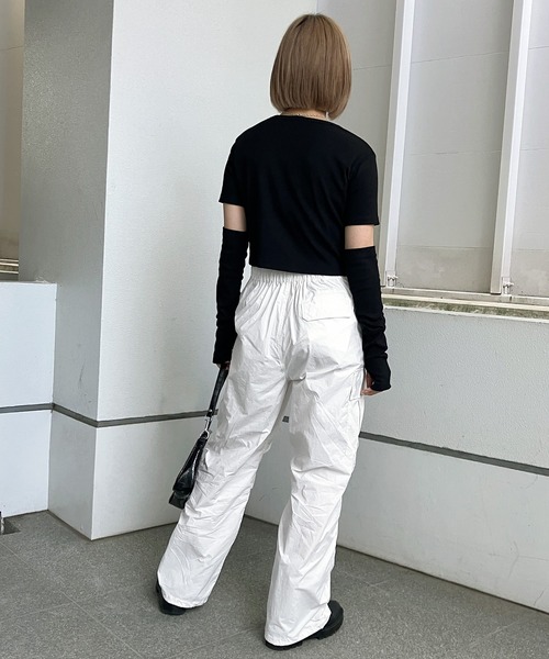 Snap club(スナップクラブ)の「【Snap club】ナイロンミリタリーカーゴパンツ(その他パンツ・レディース・ブラック/チャコールグレー/ホワイト・FREE)」の10枚目の写真