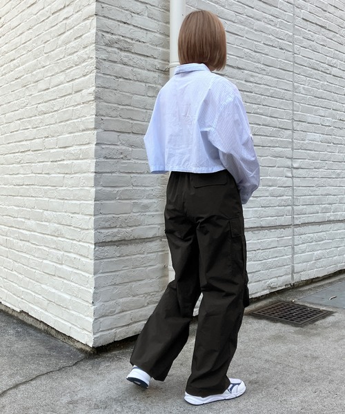 Snap club(スナップクラブ)の「【Snap club】ナイロンミリタリーカーゴパンツ(その他パンツ・レディース・ブラック/チャコールグレー/ホワイト・FREE)」の17枚目の写真