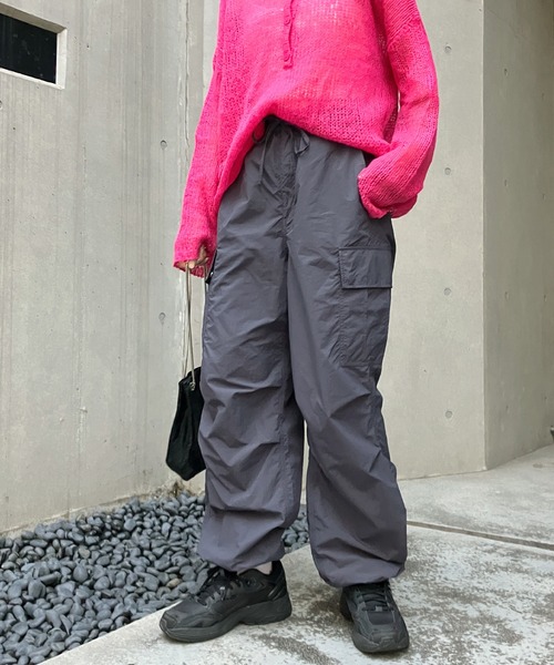 Snap club(スナップクラブ)の「【Snap club】ナイロンミリタリーカーゴパンツ(その他パンツ・レディース・ブラック/チャコールグレー/ホワイト・FREE)」の19枚目の写真