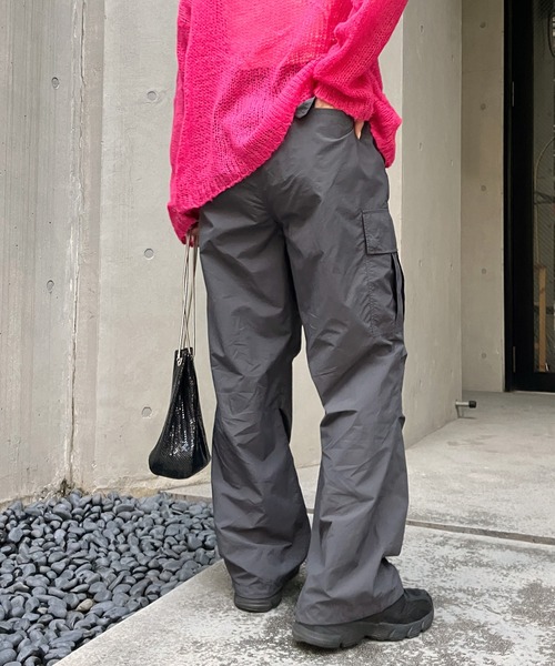 Snap club(スナップクラブ)の「【Snap club】ナイロンミリタリーカーゴパンツ(その他パンツ・レディース・ブラック/チャコールグレー/ホワイト・FREE)」の21枚目の写真