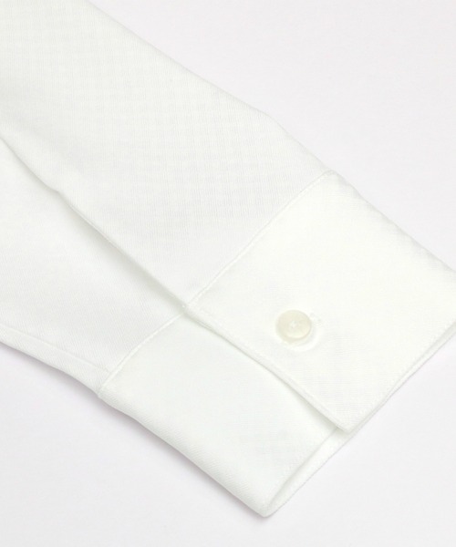 TOKYO SHIRTS(トウキョウシャツ)の「【吸水速乾】【COFREX】レギュラー衿 ピンタック長袖ブラウス(ビジネスシャツ・レディース・ホワイト・S/M/L/LL)」の4枚目の写真