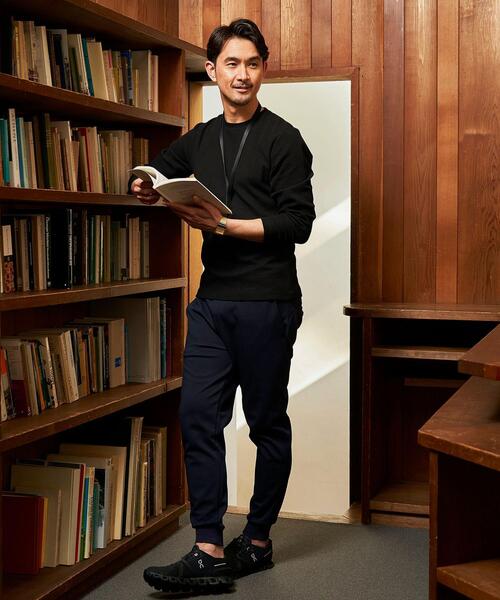 green label relaxing(グリーンレーベルリラクシング)の「【WEB限定】JUSTFIT メッシュ ジョガー パンツ(その他パンツ・メンズ・グレー/ネイビー・S/M/L/XL)」の4枚目の写真