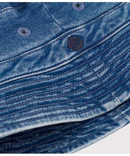 PETIT BATEAU（プチバトー）の「デニムクロシェ（ハット・キッズ・ブルー系その他・4YEAR/8YEAR/12YEAR）」の4枚目の写真