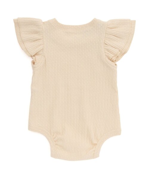 Ampersand（アンパサンド）の「【premier】フリル袖ボディースーツ（ロンパース・キッズ・クリーム/オフホワイト/ピンク・60/70/80）」の6枚目の写真