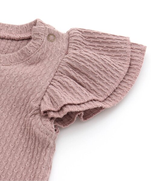 Ampersand（アンパサンド）の「【premier】フリル袖ボディースーツ（ロンパース・キッズ・クリーム/オフホワイト/ピンク・60/70/80）」の9枚目の写真