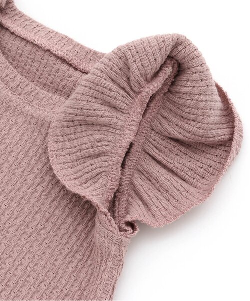 Ampersand（アンパサンド）の「【premier】フリル袖ボディースーツ（ロンパース・キッズ・クリーム/オフホワイト/ピンク・60/70/80）」の10枚目の写真