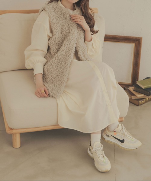 Ambre Neige(アンブルネージュ)の「プードルフェイクファーベスト/【WEB/EC限定商品】(ベスト・レディース・ダークブラウン/アイボリー/ライトブラウン・FREE)」の10枚目の写真