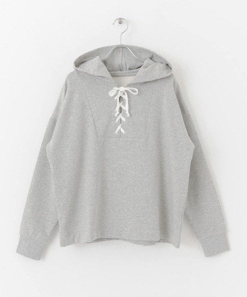 URBAN RESEARCH Sonny Label（アーバンリサーチサニーレーベル）の「SLAB Lace up Hoodie（パーカー・レディース・ブルー/グレー系その他・FREE）」の6枚目の写真