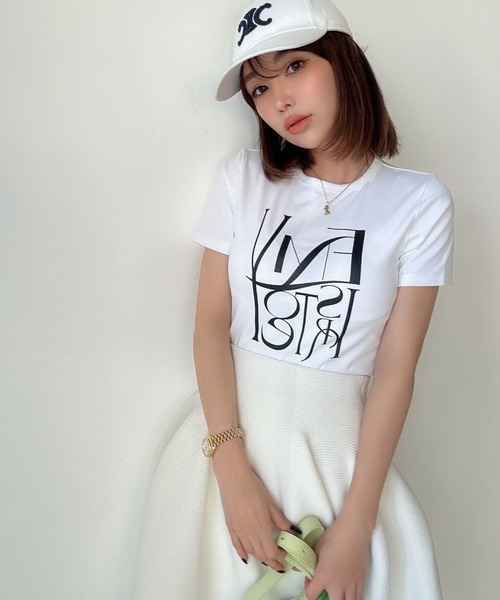 EIMY ISTOIRE(エイミーイストワール)の「シームレスニットフレアミニスカート(スカート・レディース・イエロー/ホワイト/ブルー/ブラック/グリーン/ピンク・FREE)」の8枚目の写真