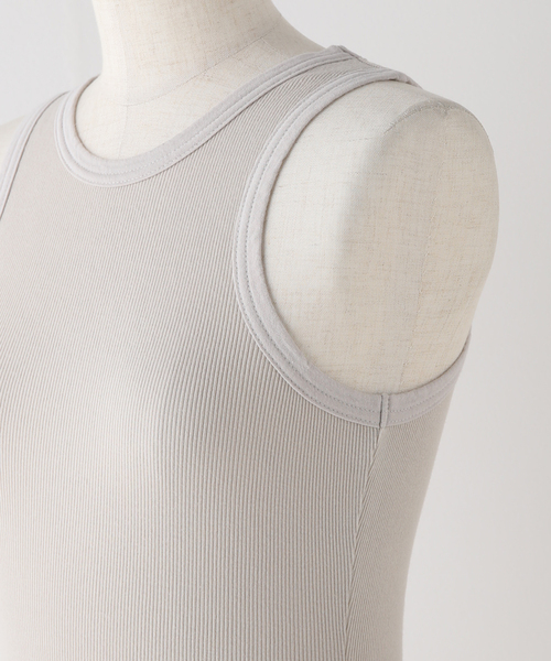 CITYSHOP（シティーショップ）の「SOFT RIB TANK：タンクトップ（タンクトップ・レディース・ライトグレー/ホワイト・FREE）」の7枚目の写真
