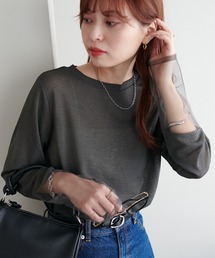 【新色追加！/全16色展開】シアー袖切替プルオーバー≪WEB限定カラーあり≫