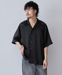 Lui's | サテンオープンカラーショートスリーブシャツ(シャツ/ブラウス)