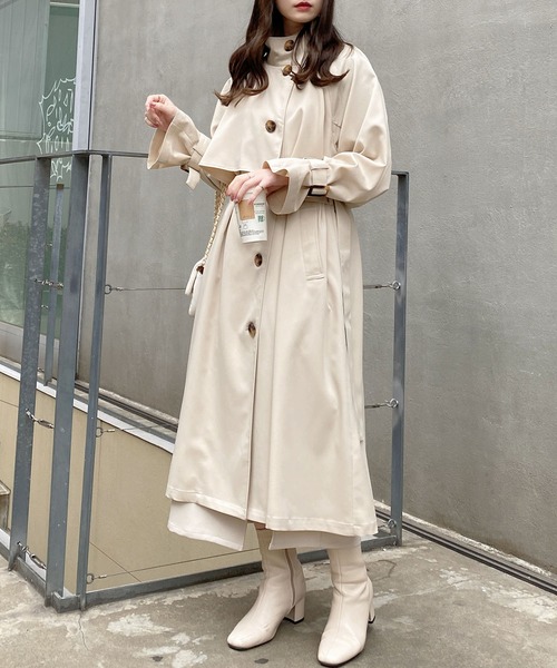 INGNI(イング)の「スタンドカラートレンチコート(トレンチコート・レディース・ベージュ/ライトベージュ・M)」の12枚目の写真