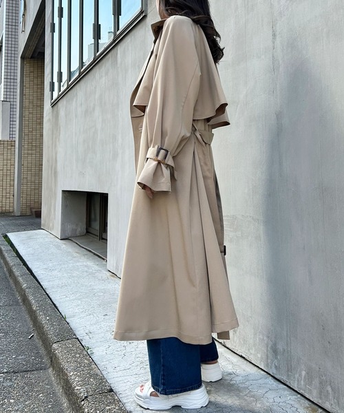 INGNI(イング)の「スタンドカラートレンチコート(トレンチコート・レディース・ベージュ/ライトベージュ・M)」の5枚目の写真