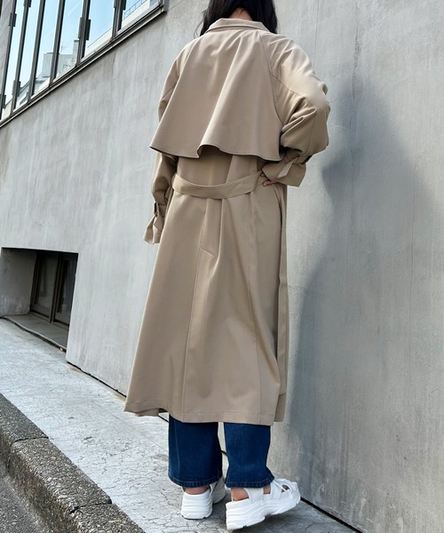 INGNI(イング)の「スタンドカラートレンチコート(トレンチコート・レディース・ベージュ/ライトベージュ・M)」の6枚目の写真