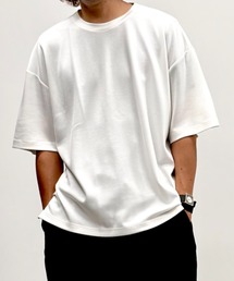 AIR smoosy エアスムージーサイドスリットクルーネックとろみTシャツ