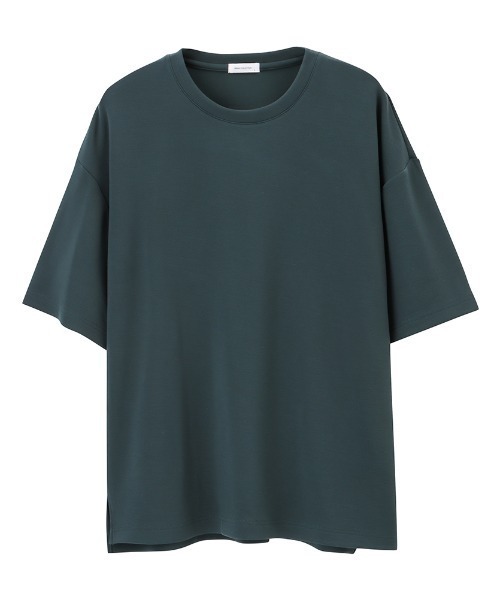 URBAN COLLECTION（アーバンコレクション）の「AIR smoosy エアスムージーサイドスリットクルーネックとろみTシャツ（Tシャツ/カットソー・メンズ・ホワイト/ライトグレー/ブラック/チャコール/グリーン/ネイビー・M/L/XL）」の6枚目の写真