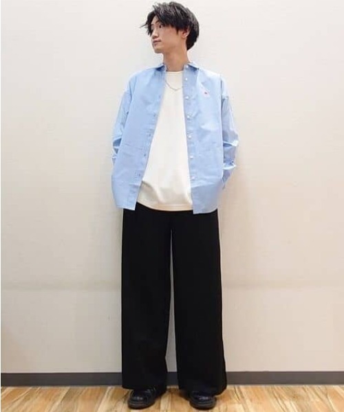 URBAN COLLECTION（アーバンコレクション）の「AIR smoosy エアスムージーサイドスリットクルーネックとろみTシャツ（Tシャツ/カットソー・メンズ・ホワイト/ライトグレー/ブラック/チャコール/グリーン/ネイビー・M/L/XL）」の7枚目の写真