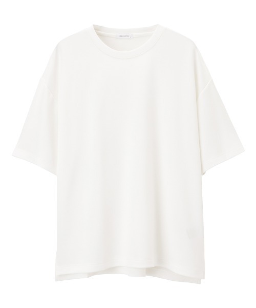 URBAN COLLECTION（アーバンコレクション）の「AIR smoosy エアスムージーサイドスリットクルーネックとろみTシャツ（Tシャツ/カットソー・メンズ・ホワイト/ライトグレー/ブラック/チャコール/グリーン/ネイビー・M/L/XL）」の19枚目の写真