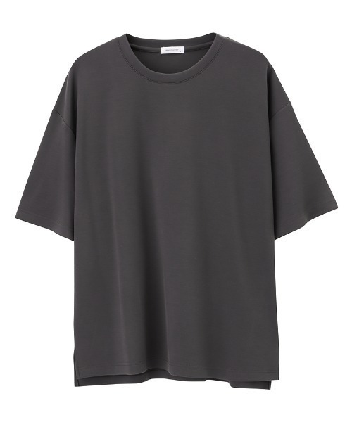 URBAN COLLECTION（アーバンコレクション）の「AIR smoosy エアスムージーサイドスリットクルーネックとろみTシャツ（Tシャツ/カットソー・メンズ・ホワイト/ライトグレー/ブラック/チャコール/グリーン/ネイビー・M/L/XL）」の21枚目の写真