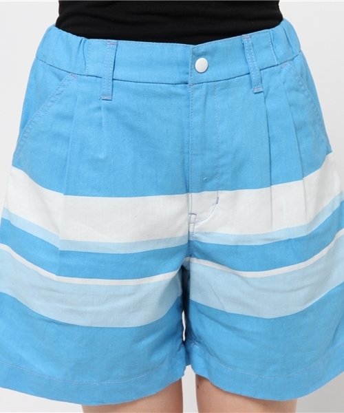 WHITE MOUNTAINEERING（ホワイトマウンテニアリング）の「【WhiteMountaineering】ランダムボーダープリントC/Lショーツ（その他パンツ・レディース・サックスブルー/ネイビー・0）」の10枚目の写真