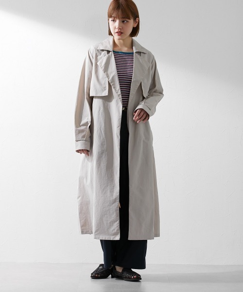 Le temps riche（ルタンリッシュ）の「3WAYスプリングトレンチコート ＜Le temps riche＞（トレンチコート・レディース・グレイッシュベージュ・M/L）」の2枚目の写真