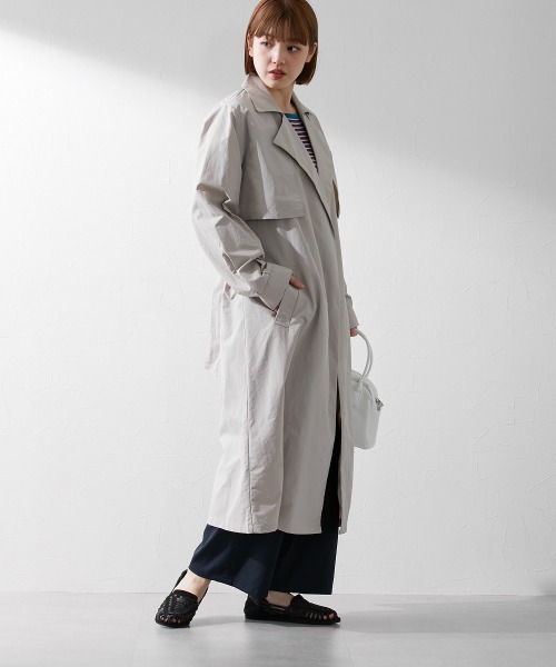 Le temps riche（ルタンリッシュ）の「3WAYスプリングトレンチコート ＜Le temps riche＞（トレンチコート・レディース・グレイッシュベージュ・M/L）」の3枚目の写真