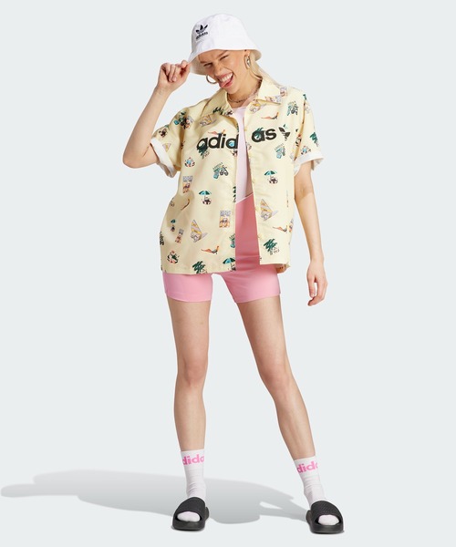 adidas(アディダス)の「オリジナルス 半袖グラフィックシャツ / アディダスオリジナルス adidas Originals(シャツ/ブラウス・レディース・ライトイエロー・X-LARGE/MEDIUM/LARGE/XX-LARGE/X-SMALL/SMALL)」の7枚目の写真