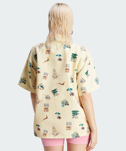 adidas(アディダス)の「オリジナルス 半袖グラフィックシャツ / アディダスオリジナルス adidas Originals(シャツ/ブラウス・レディース・ライトイエロー・X-LARGE/MEDIUM/LARGE/XX-LARGE/X-SMALL/SMALL)」の3枚目の写真