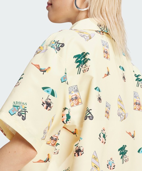 adidas(アディダス)の「オリジナルス 半袖グラフィックシャツ / アディダスオリジナルス adidas Originals(シャツ/ブラウス・レディース・ライトイエロー・X-LARGE/MEDIUM/LARGE/XX-LARGE/X-SMALL/SMALL)」の5枚目の写真