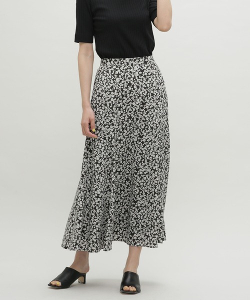 NANO universe（ナノユニバース）の「LB.03/フラワーマーメイドスカート（スカート・レディース・ブラック/グリーン・S/M）」の5枚目の写真