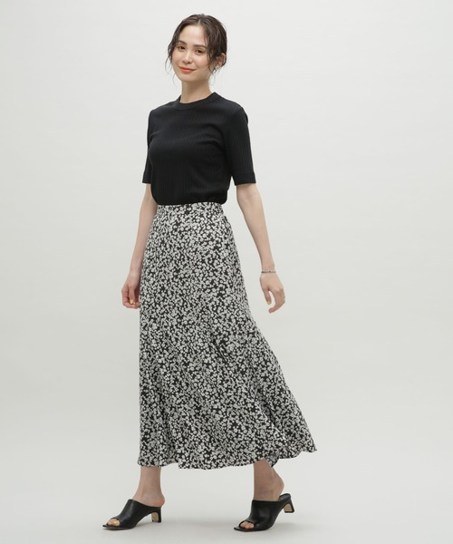 NANO universe（ナノユニバース）の「LB.03/フラワーマーメイドスカート（スカート・レディース・ブラック/グリーン・S/M）」の18枚目の写真