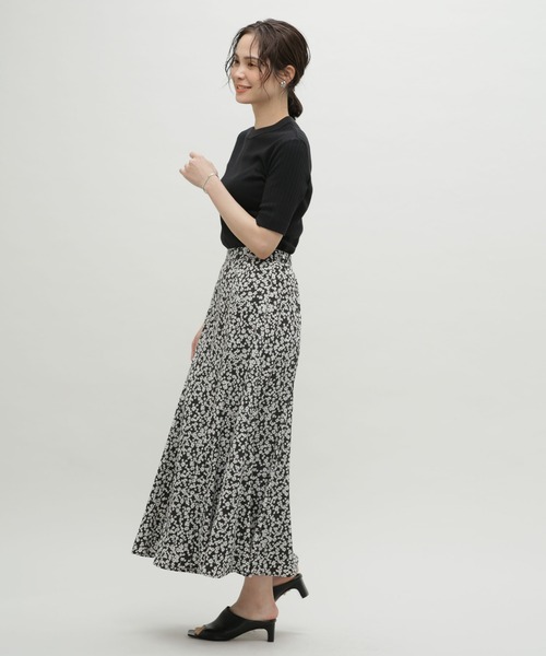 NANO universe（ナノユニバース）の「LB.03/フラワーマーメイドスカート（スカート・レディース・ブラック/グリーン・S/M）」の8枚目の写真