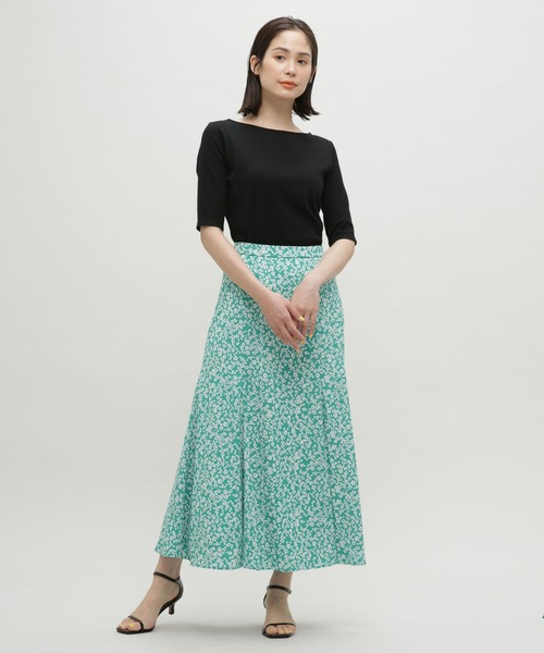 NANO universe（ナノユニバース）の「LB.03/フラワーマーメイドスカート（スカート・レディース・ブラック/グリーン・S/M）」の12枚目の写真