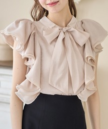 tocco closet | 前後2WAYボウタイリボンラッフルフリルブラウス(シャツ/ブラウス)