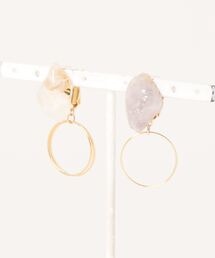 【BEMEE】鉱石アシメントリーイヤリング(MA)