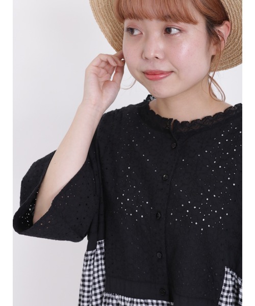 Samansa Mos2(サマンサ モスモス)の「【Lace collection】オーバーレース切替ワンピース(ワンピース・レディース・オフホワイト/ブラック・F)」の16枚目の写真