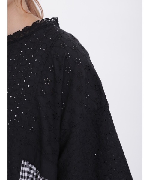 Samansa Mos2(サマンサ モスモス)の「【Lace collection】オーバーレース切替ワンピース(ワンピース・レディース・オフホワイト/ブラック・F)」の6枚目の写真