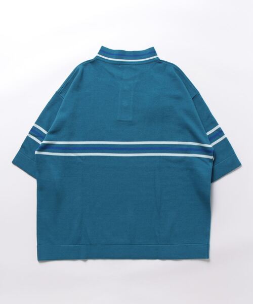 Java（ジャバ）の「《JAVAジャバ 別注》大人のヴィンテージライク。レトロボーダーニットポロシャツ（ポロシャツ・メンズ・ブルー/ブラウン/ベージュ/ライトグレー・X-LARGE/SMALL/MEDIUM/LARGE）」の5枚目の写真