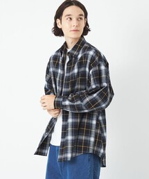 green label relaxing | 【WEB限定】<GLR or>カラー フランネル ロングスリーブ チェック シャツ(シャツ/ブラウス)