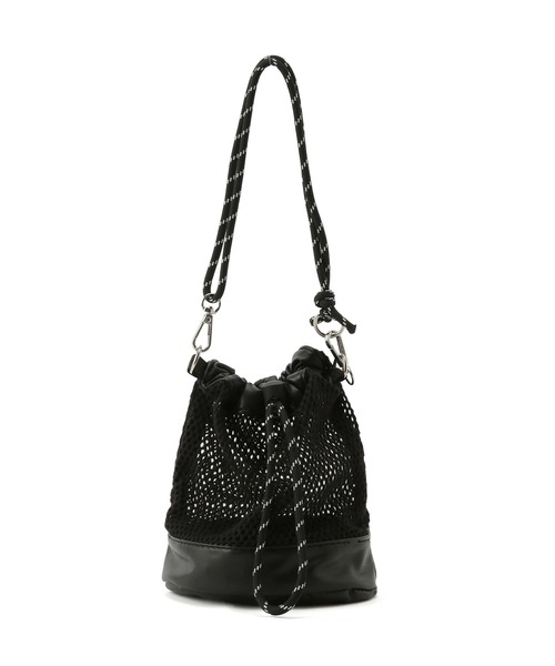 JUNRED(ジュンレッド)の「メッシュ巾着バッグ(ショルダーバッグ・メンズ・ブラック・FREE)」の7枚目の写真