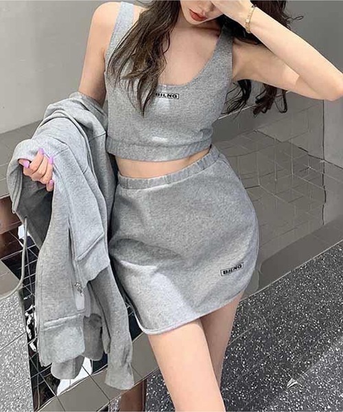 Chick（チック）の「【3点セット】キャミソール+ミニスカート+オーバー